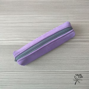 Lila bőrből készült tolltartó - otthon & életmód - papír, írószer - tolltartó & ceruzatekercs - Meska.hu