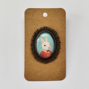 Nyuszis bross, Ékszer, Kitűző és Bross, Ékszerkészítés, MESKA