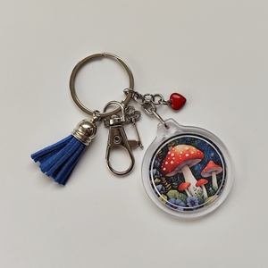 Gombás kulcstartó, Táska & Tok, Kulcstartó & Táskadísz, Kulcstartó, Fotó, grafika, rajz, illusztráció, Ékszerkészítés, MESKA