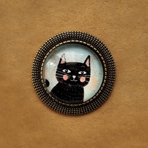 Cicás bross - ékszer - kitűző és bross - Meska.hu