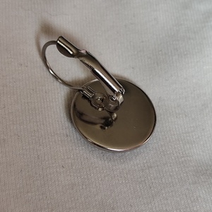 Sünis üveglencsés fülbevaló  - ékszer - fülbevaló - lógós kerek fülbevaló - Meska.hu