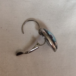 Sünis üveglencsés fülbevaló  - ékszer - fülbevaló - lógós kerek fülbevaló - Meska.hu