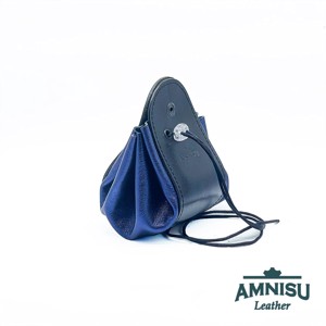 Fekete - metál sötétkék bőr 2in1 szütyő és kockatálca M8031-6012 - játék & sport - szerepjáték - Meska.hu