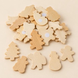 Karácsonyi natúr fa öntapadós figurák 4 cm � 20 db - Meska.hu