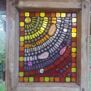 Achát fényfogó ablakkép, Otthon & Életmód, Dekoráció, Fali és függő dekoráció, Függődísz, Mozaik, MESKA