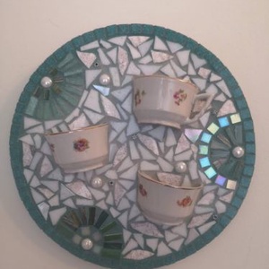 Csészényi hangulat-mozaik kép, Otthon & Életmód, Dekoráció, Kép & Falikép, Mozaik kép, Mozaik, MESKA