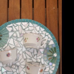 Csészényi hangulat-mozaik kép - otthon & életmód - dekoráció - kép & falikép - mozaik kép - Meska.hu