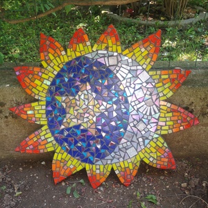 Nap, hold, csillag-üvegmozaik kép, Otthon & Életmód, Dekoráció, Kép & Falikép, Mozaik kép, Mozaik, MESKA