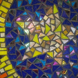 Nap, hold, csillag-üvegmozaik kép - otthon & életmód - dekoráció - kép & falikép - mozaik kép - Meska.hu