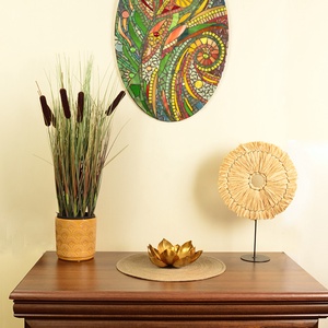 Nádas-üvegmozaik kép, Otthon & Életmód, Dekoráció, Kép & Falikép, Mozaik kép, Mozaik, MESKA