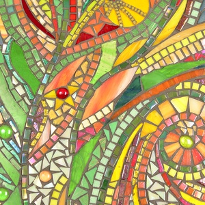 Nádas-üvegmozaik kép - otthon & életmód - dekoráció - kép & falikép - mozaik kép - Meska.hu