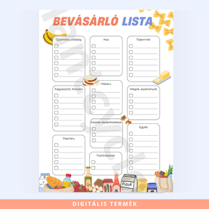 Nyomtatható Bevásárló Lista  Könnyítsd meg a vásárlást! - otthon & életmód - papír, írószer - naptár & tervező - Meska.hu