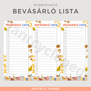 Nyomtatható Bevásárló Lista  Könnyítsd meg a vásárlást! - otthon & életmód - papír, írószer - naptár & tervező - Meska.hu