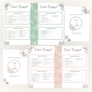 Nyomtatható Esküvői Tervezőfüzet  Átlátható Útmutató a Nagy Nap Szervezéséhez - otthon & életmód - papír, írószer - naptár & tervező - Meska.hu