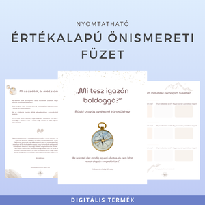 Mi tesz igazán boldoggá?  Önismereti napló  Értékalapú önfejlesztő füzet, Otthon & Életmód, Papír, írószer, Jegyzetfüzet & Napló, Fotó, grafika, rajz, illusztráció, MESKA