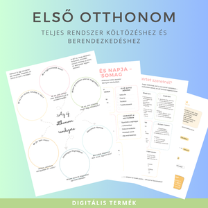 Első otthonom – teljes rendszer, Otthon & Életmód, Papír, írószer, Naptár & Tervező, Fotó, grafika, rajz, illusztráció, Ha most költözöl saját otthonba,
könnyű elveszni a részletekben.

Rengeteg apró döntés, folyamatos ..., MESKA