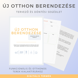 Új otthon berendezése – tervező és döntési segédlet, Otthon & Életmód, Papír, írószer, Naptár & Tervező, Fotó, grafika, rajz, illusztráció, Egy új otthon berendezése izgalmas folyamat, azonban könnyen túlterhelhet ha hagyod.

Legtöbbször p..., MESKA