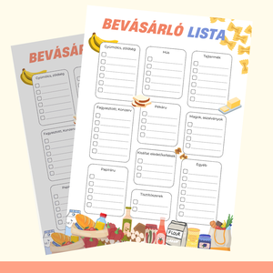 Nyomtatható Bevásárló Lista � Könnyítsd meg a vásárlást!, Otthon & Életmód, Papír, írószer, Naptár & Tervező, Fotó, grafika, rajz, illusztráció, MESKA