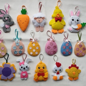 Húsvéti díszek I., Otthon & Életmód, Dekoráció, Fali és függő dekoráció, Függődísz, Varrás, MESKA