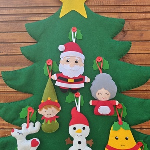Filc díszíthető fenyő - adventi naptár - karácsony - adventi díszek - adventi naptár - Meska.hu