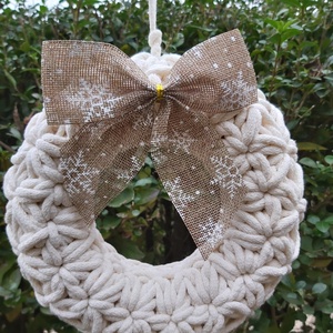 Jázmin mintás horgolt kopogtató - Meska.hu