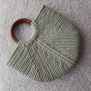 Horgolt kosártáska zsinórfonalból multikolor pastel színben - táska & tok - kosár - Meska.hu