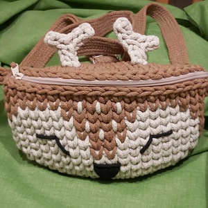 Horgolt gida női övtáska újrahasznosított pamut zsinórfonalból , Táska & Tok, Kézitáska & válltáska, Válltáska, Horgolás, MESKA