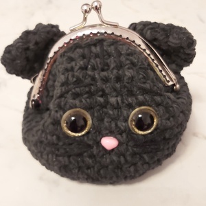 Mini horgolt cica pénztárca, Táska & Tok, Pénztárca & Más tok, Aprópénztartó, Horgolás, MESKA