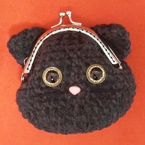 Mini horgolt cica pénztárca - táska & tok - pénztárca & más tok - aprópénztartó - Meska.hu