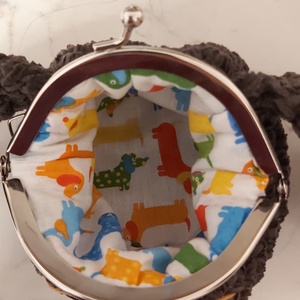 Mini horgolt nagyfülű kutya pénztárca - táska & tok - pénztárca & más tok - aprópénztartó - Meska.hu