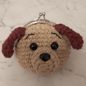 Mini horgolt kutya pénztárca, Táska & Tok, Pénztárca & Más tok, Aprópénztartó, Horgolás, MESKA
