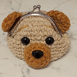 Mini horgolt mackó pénztárca - táska & tok - pénztárca & más tok - aprópénztartó - Meska.hu