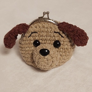 Mini horgolt kutya pénztárca, Táska & Tok, Pénztárca & Más tok, Aprópénztartó, Horgolás, MESKA