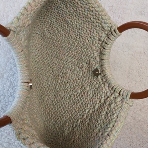 Horgolt kosártáska zsinórfonalból multikolor pastel színben - táska & tok - kosár - Meska.hu