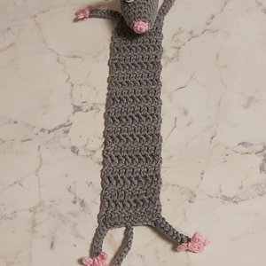 Horgolt egérke könyvjelző - Meska.hu