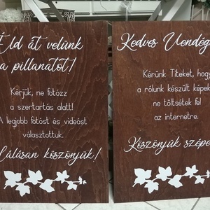 Fa táblák esküvőre, Esküvő, Dekoráció, Tábla & Jelzés, Fotó, grafika, rajz, illusztráció, MESKA