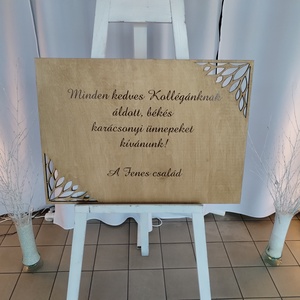 Lézervágott üdvözlő tábla, Esküvő, Dekoráció, Tábla & Jelzés, Famegmunkálás, MESKA