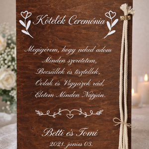 Kötelék Ceremónia Tábla- Rusztikus (PSZ02) - Meska.hu