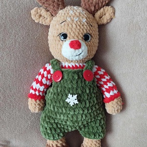 Karácsonyi szarvas -  40 cm, Karácsony, Karácsonyi lakásdekoráció, Karácsonyi manók, figurák, Horgolás, Varrás, MESKA
