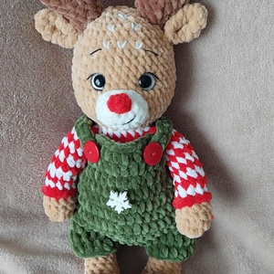 Karácsonyi szarvas -  40 cm - karácsony - karácsonyi lakásdekoráció - karácsonyi manók, figurák - Meska.hu