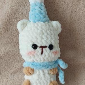 Karácsonyi maci - horgolt, 18 cm, Játék & Sport, Plüssállat & Játékfigura, Maci, Horgolás, Varrás, MESKA