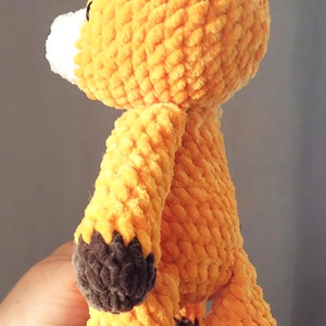 Horgolt róka - 25 cm - játék & sport - plüssállat & játékfigura - róka - Meska.hu