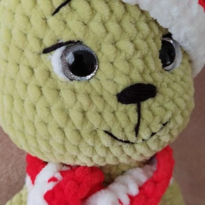 Horgolt Grincs - 30 cm - karácsony - karácsonyi lakásdekoráció - karácsonyi manók, figurák - Meska.hu