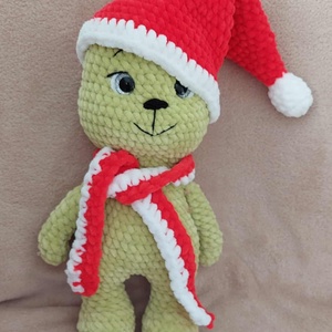 Horgolt Grincs - 30 cm, Karácsony, Karácsonyi lakásdekoráció, Karácsonyi manók, figurák, Horgolás, Varrás, MESKA