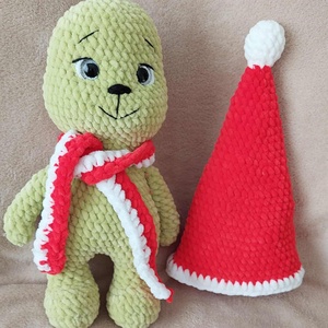 Horgolt Grincs - 30 cm - karácsony - karácsonyi lakásdekoráció - karácsonyi manók, figurák - Meska.hu