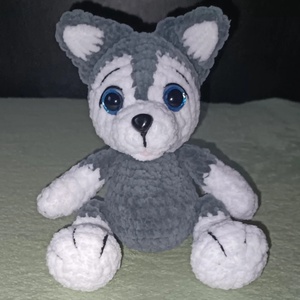 Horgolt Husky  - játék & sport - plüssállat & játékfigura - kutya - Meska.hu