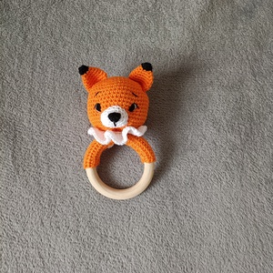 Horgolt csörgő róka, Játék & Sport, Plüssállat & Játékfigura, Róka, Horgolás, MESKA