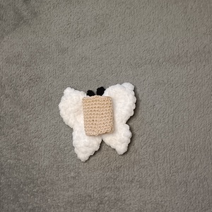 Horgolt fehér pillangó ujjbáb  - játék & sport - bábok - ujjbáb - Meska.hu