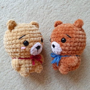 Horgolt amigurumi plüss mini maci pár - játék & sport - plüssállat & játékfigura - maci - Meska.hu