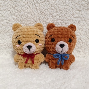 Horgolt amigurumi plüss mini maci pár, Játék & Sport, Plüssállat & Játékfigura, Maci, Horgolás, MESKA